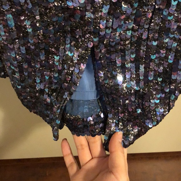 Authentic brand new with tag St.John sparkle blue skirt size 4 - Picture 3 of 10